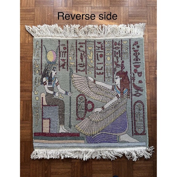 Egyptian Pharoah And Hieroglyphic Theme Rug/decorative wall Hanging - Picture 8 of 15